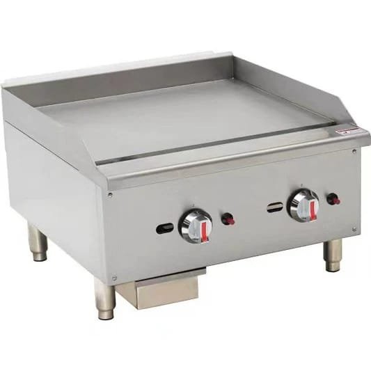 2 Burner Countertop Gas Griddle Hotplate 600mm Model:EGG-24SX
