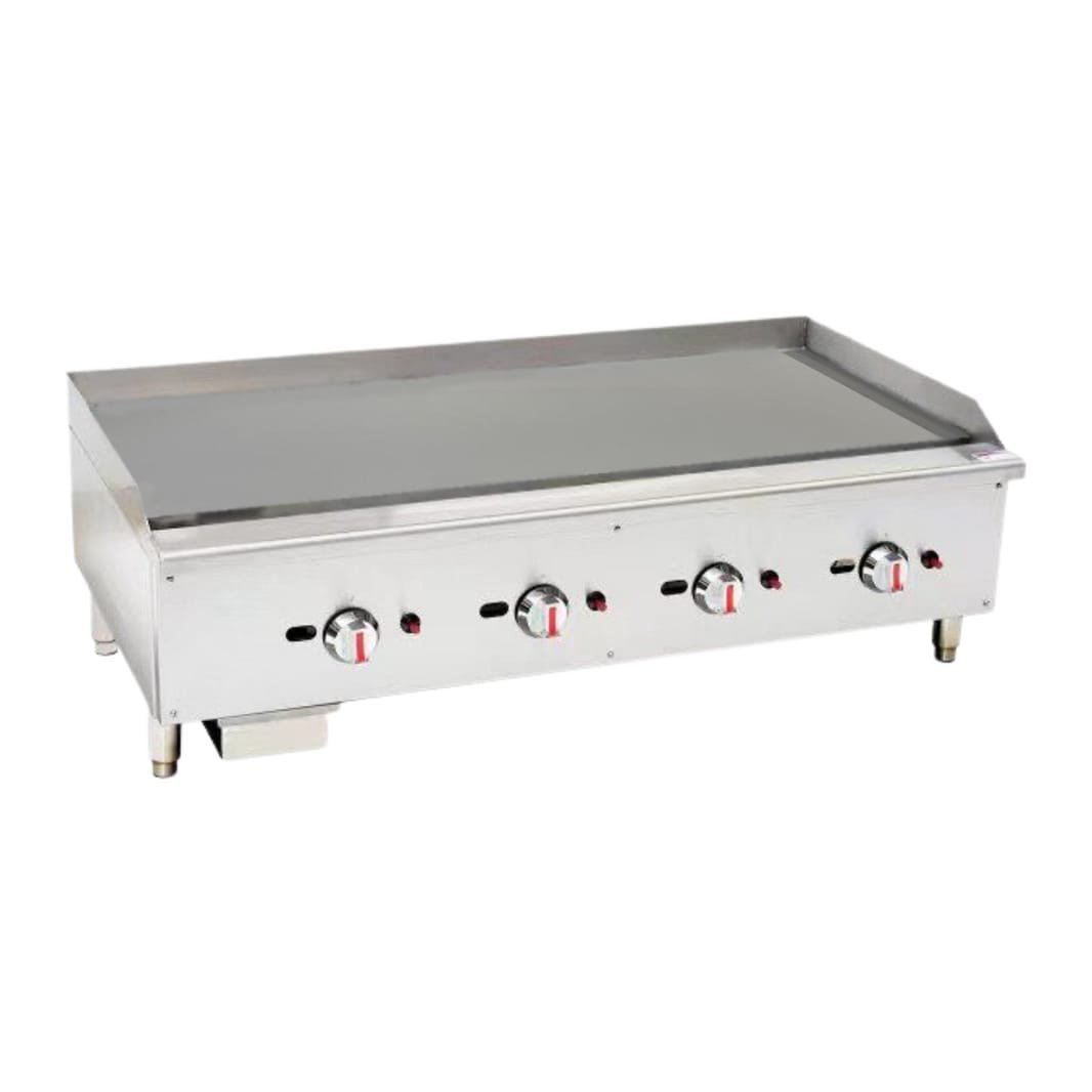 Gas Griddle Chrome Plate Countertop 1200mm Wide - Quad Control Model:EGG-48SX-P