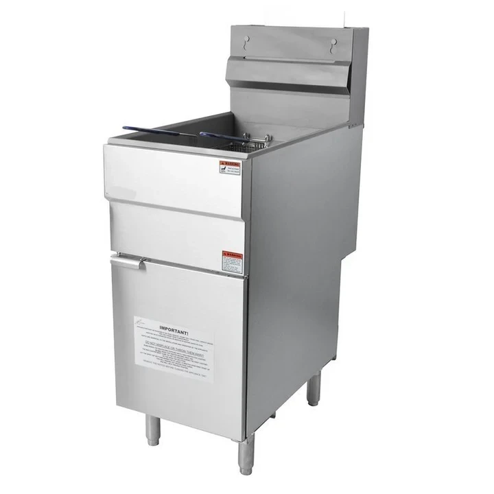 GF120 4 Burner Single Tank Gas Fryer with Twin Baskets