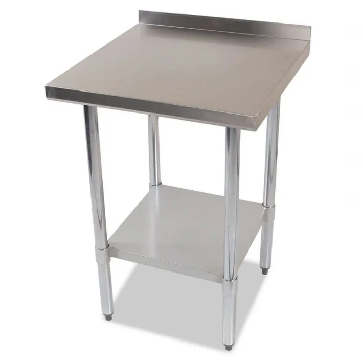 Stainless Steel Table with Backsplash 600x600mm (WxD)