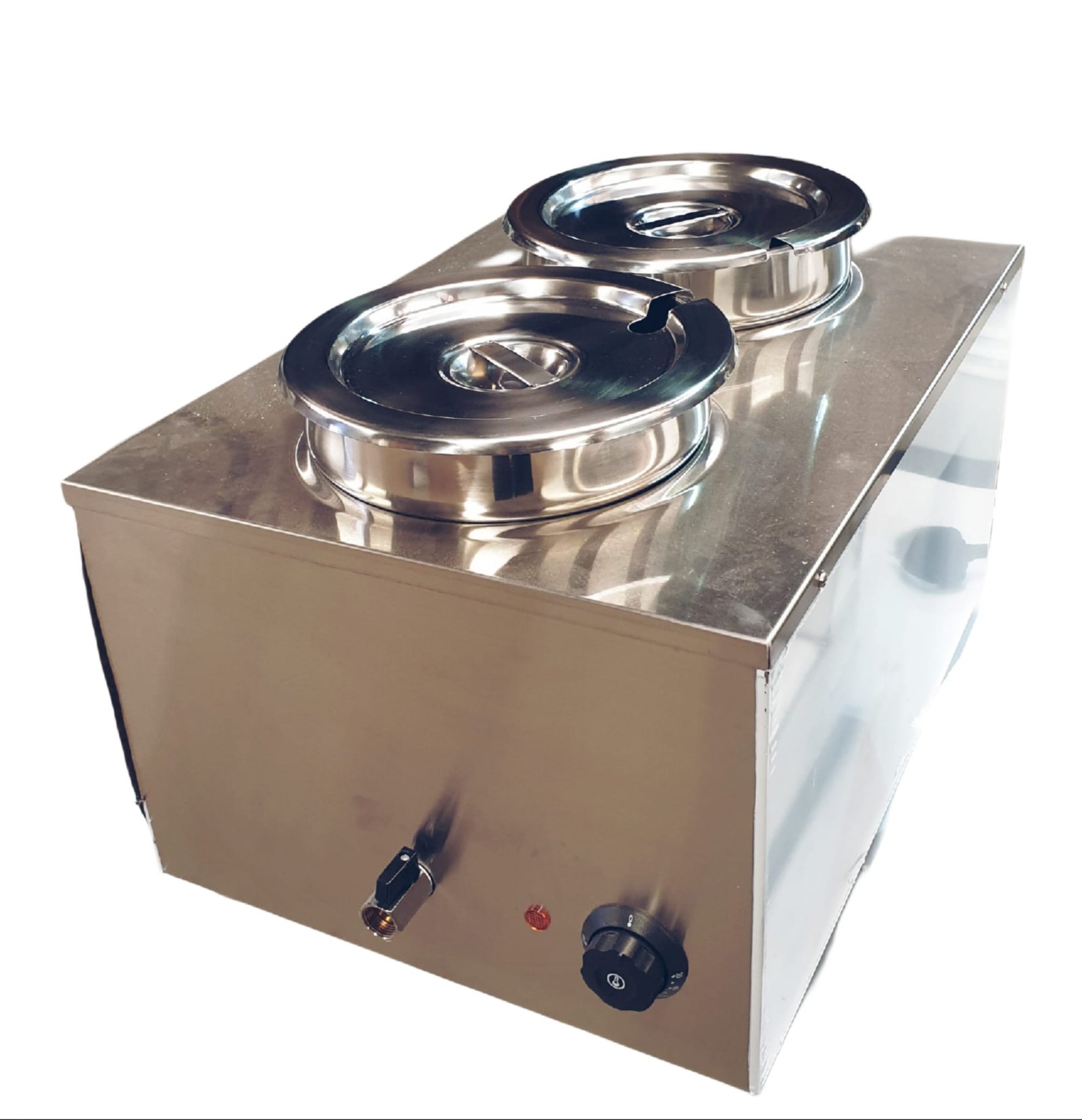 Quatrone - 2 pot Bain Marie - food warmer 10+10 Litre Wet Well Model:HB-M2