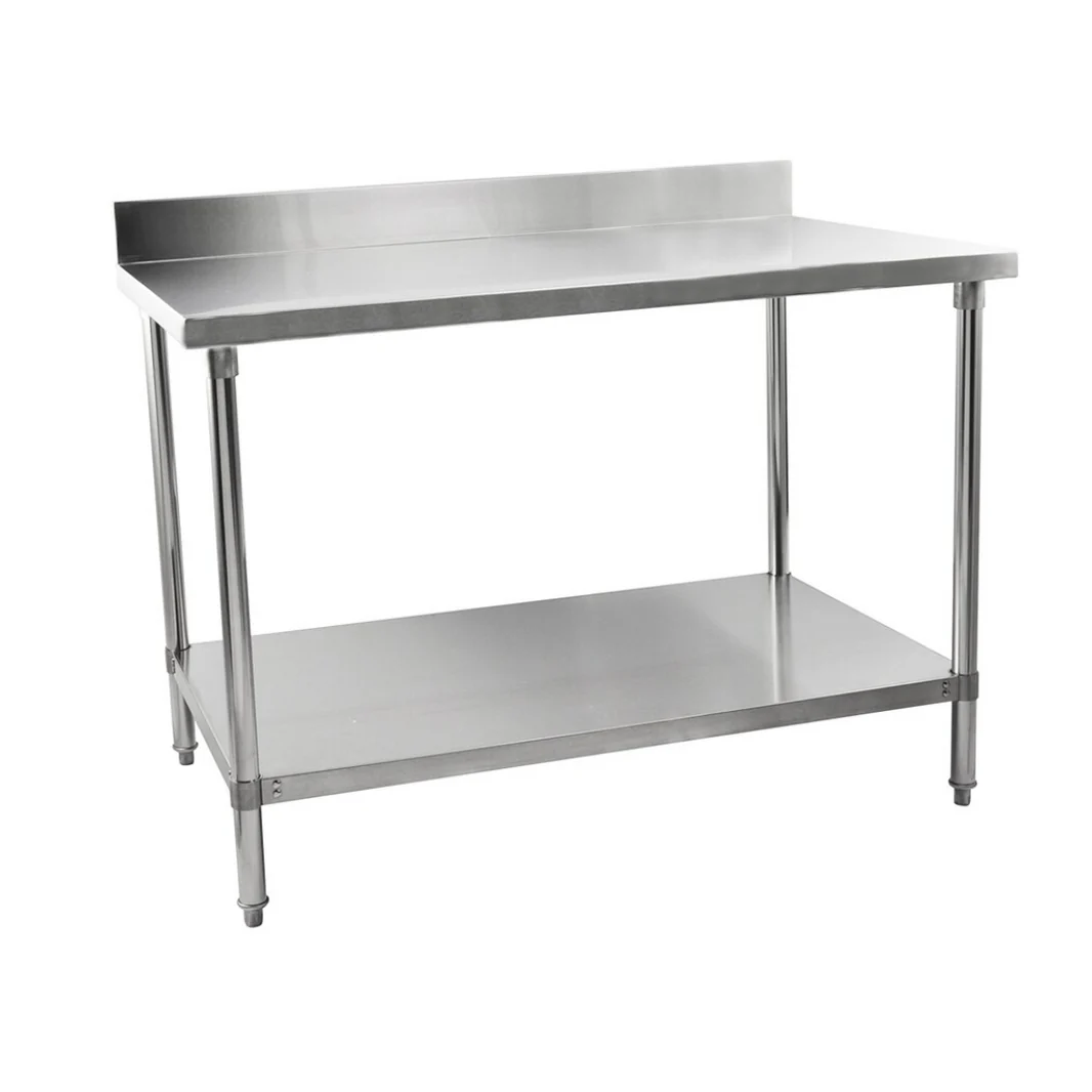 Heavy duty Stainless Steel Table With Backsplash 1800x600mm (WxD)