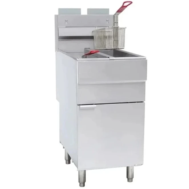 Twin Tank Double Basket 4-Burner Gas Fryer | GF120T