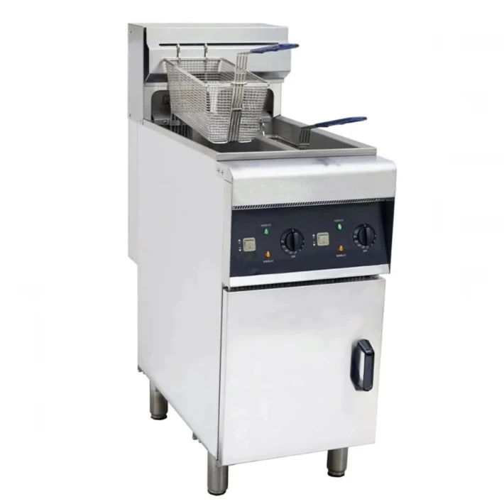 Commercial DF-10L-2 Freestanding Twin Tank double Basket Electric Fryer- Single PH