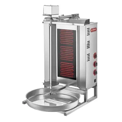 Electric Doner Kebab Grill - Gyros Kebab Machine  1-Phase  3 Burner - Motor Above | E-MA-3