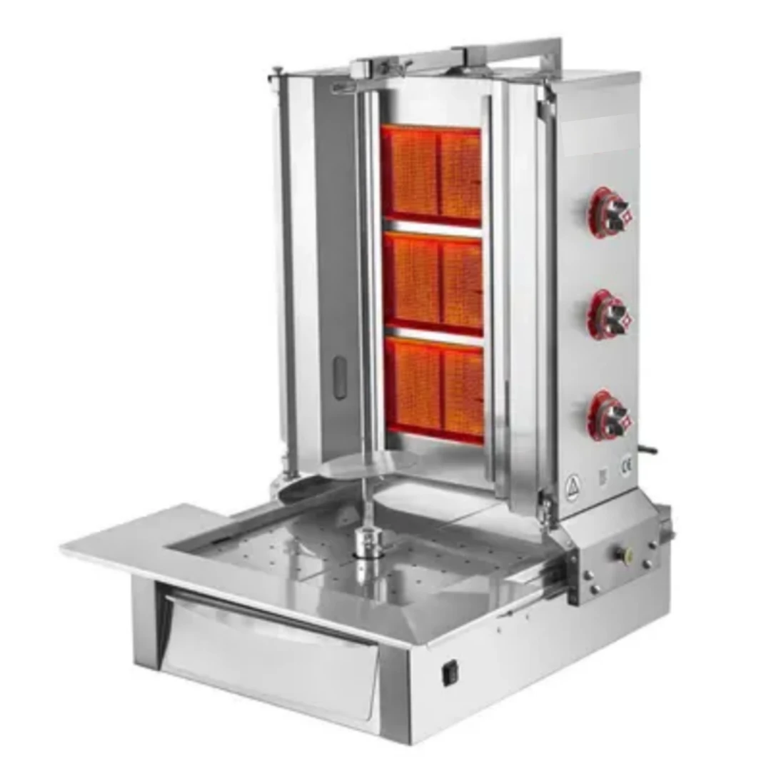 Doner Kebab Grill - Gyros Kebab Machine - 3 Burner Gas - Motor Below | MB-3