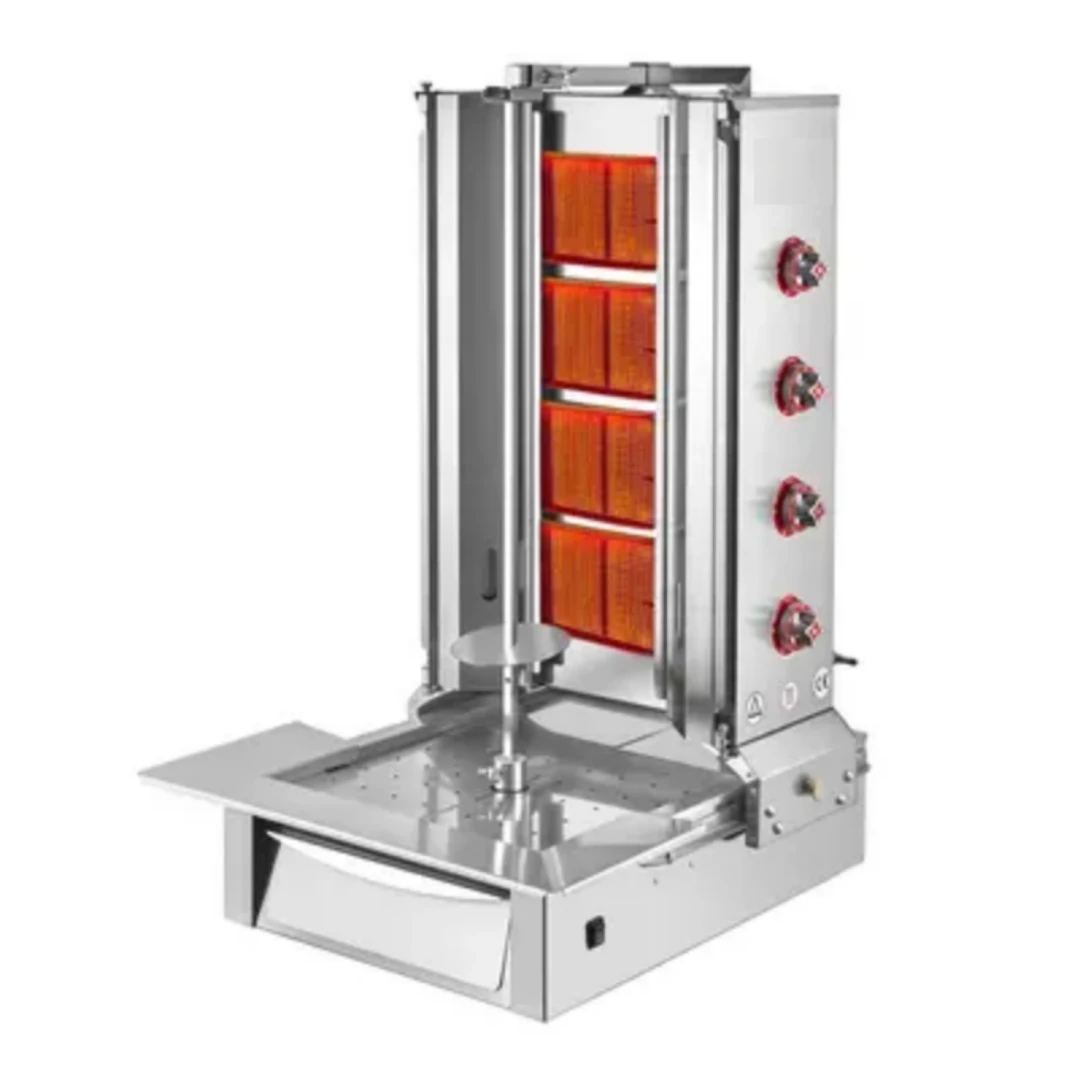 Doner Kebab Grill - Gyros Kebab Machine - 4 Burner Motor Below Model:2166-A4